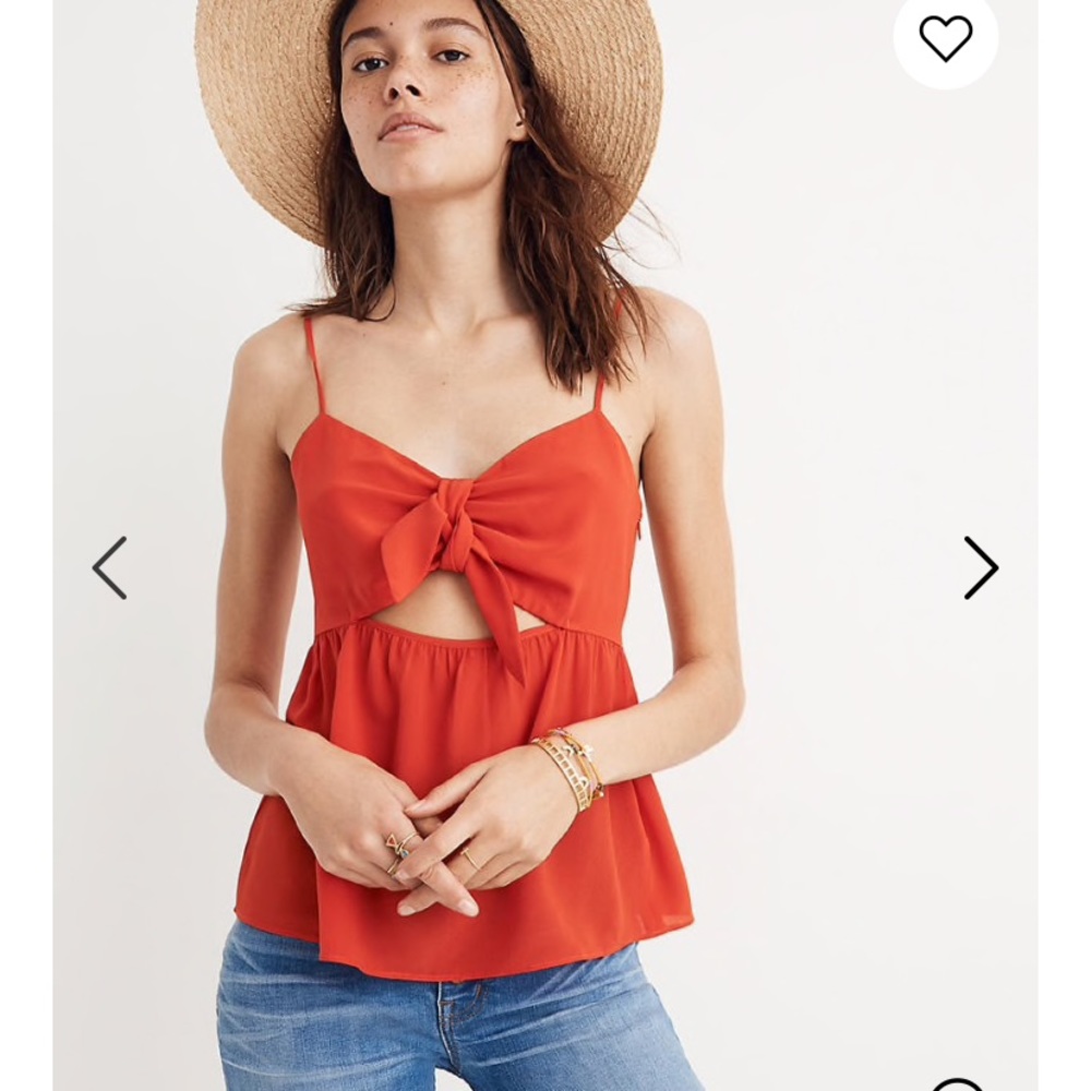 Madewell silk keyhole top